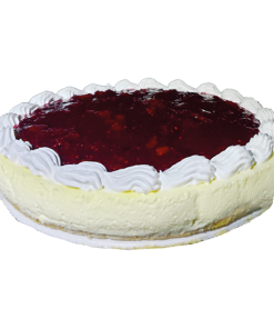 Alternative view of Torta fria en salsa de mora